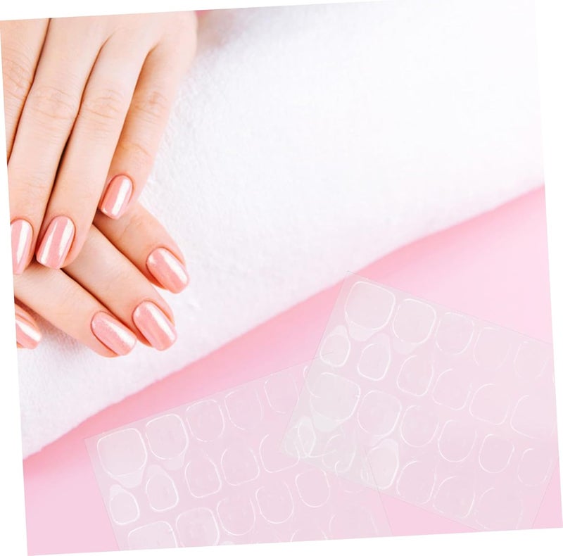 Healifty 50 Sheets Nail Adhesive Tabs for Press Toenail Stickers Strong Sticky Double Sided Gel Pads Manicure Supplies for DIY Nail Art and Artificial Tips for Daily and Special Occasion - Image 3