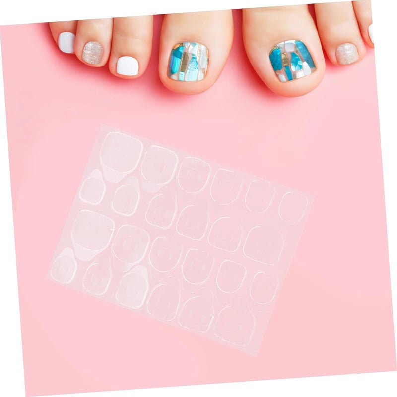 Healifty 50 Sheets Nail Adhesive Tabs for Press Toenail Stickers Strong Sticky Double Sided Gel Pads Manicure Supplies for DIY Nail Art and Artificial Tips for Daily and Special Occasion - Image 4