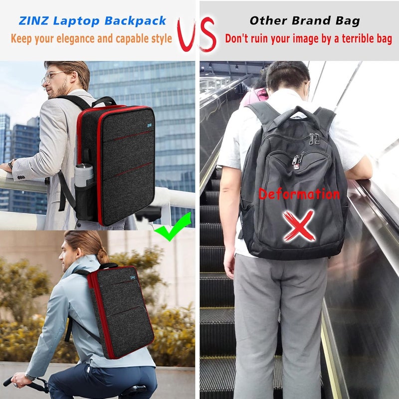 ZINZ Slim & Expandable Laptop Backpack 13 14 15 16 Inch Sleeve, Spill-Resistant Notebooks Bag Case - Image 5