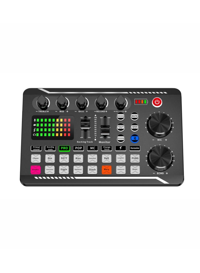 F998 Intelligent Sound Card Noise Reduction Audio Webcast Live Soundcard Tuning Adjustment Electric Sound Broadcast Equipment for Phone Computers  - Image 2