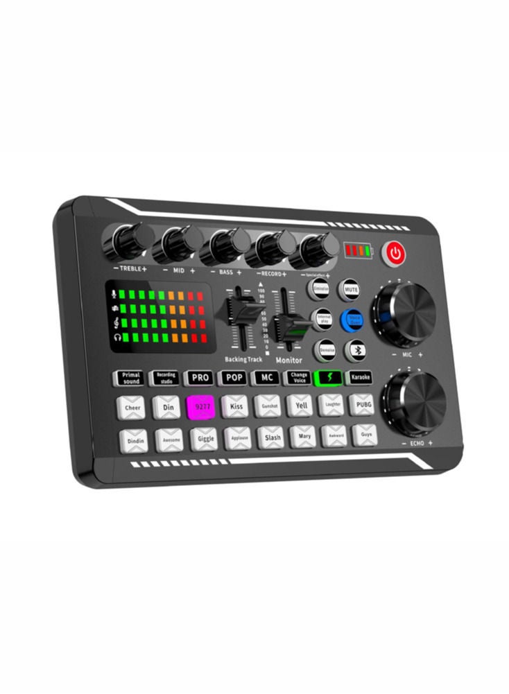 F998 Intelligent Sound Card Noise Reduction Audio Webcast Live Soundcard Tuning Adjustment Electric Sound Broadcast Equipment for Phone Computers  - Image 3