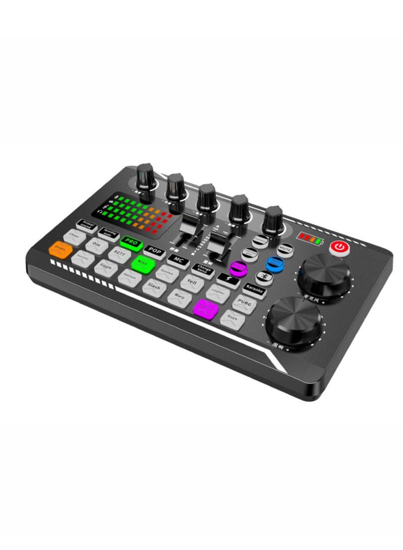 F998 Intelligent Sound Card Noise Reduction Audio Webcast Live Soundcard Tuning Adjustment Electric Sound Broadcast Equipment for Phone Computers  - Image 4