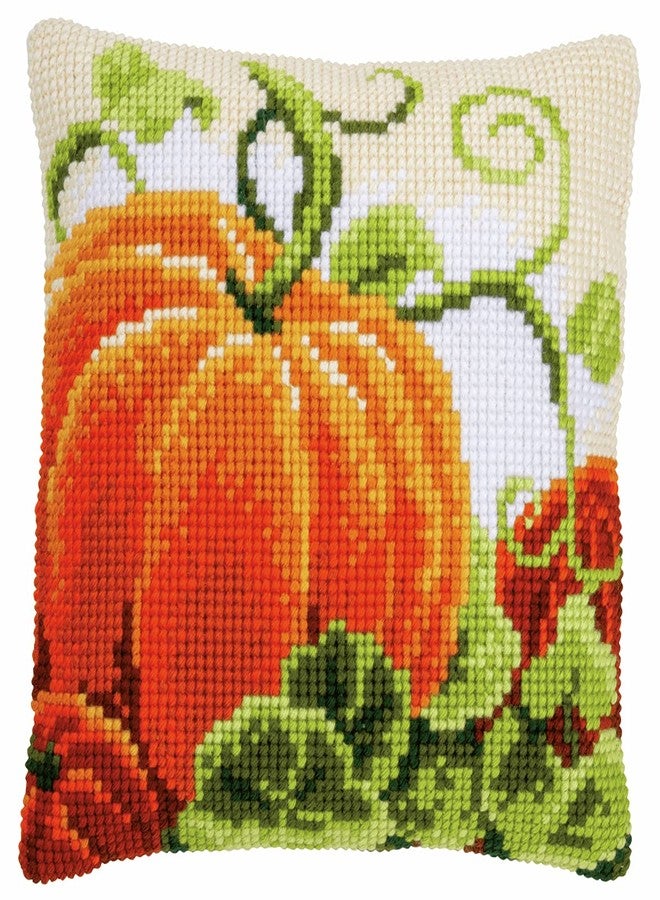 Vervaco Stamped Cross Stitch Cushion Kit 16"X16"-Pumpkins -V0147534