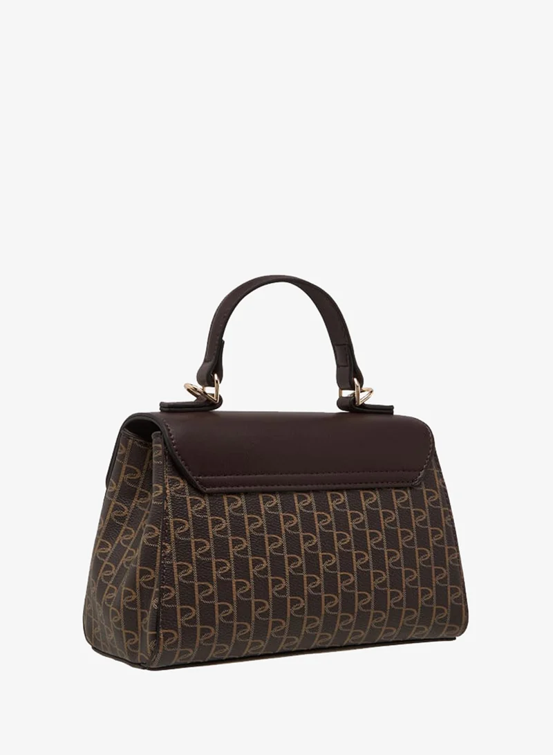 Paprika BROWN Women's Monogram Print Crossbody Bag with Chain Strap for Women | Best Price UAE