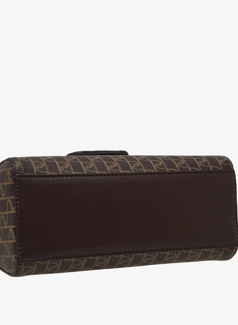 Paprika BROWN Women's Monogram Print Crossbody Bag with Chain Strap for Women | Best Price UAE