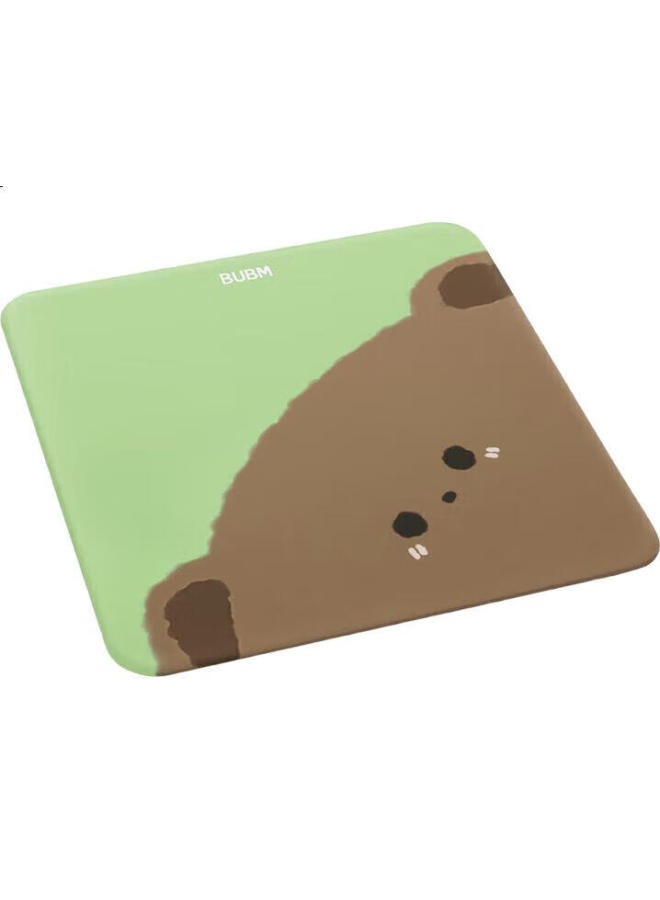 Bubm Cartoon Cute Mouse Pad, Office Desk Mat, Non-Slip Durable Laptop Portable Mouse Pad, Small Size, Ktsbd-B4, Bear - Image 1