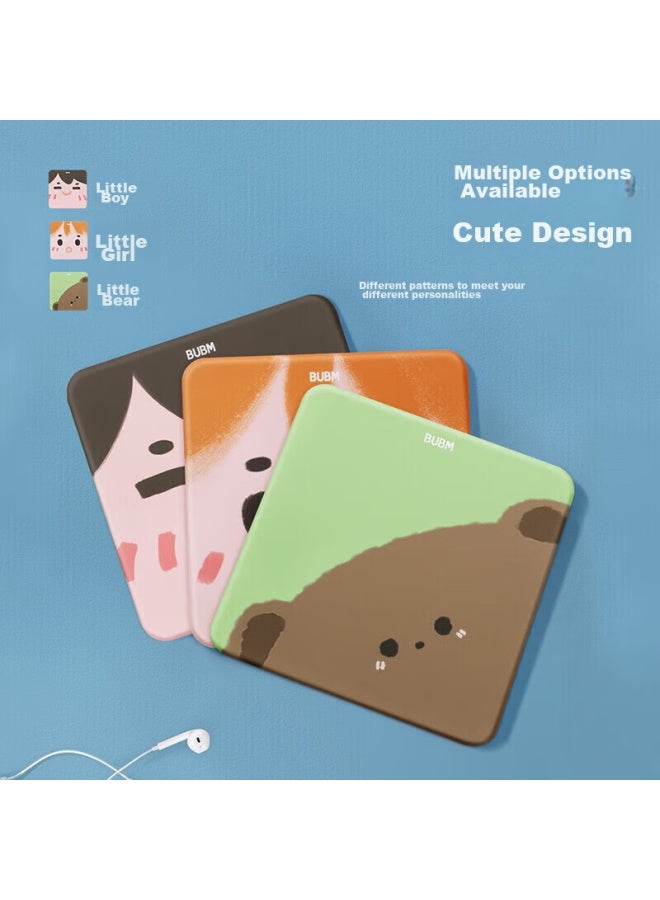 Bubm Cartoon Cute Mouse Pad, Office Desk Mat, Non-slip Durable Laptop Portable Mouse Pad, Small Size, Ktsbd-b4, Bear - Image 4