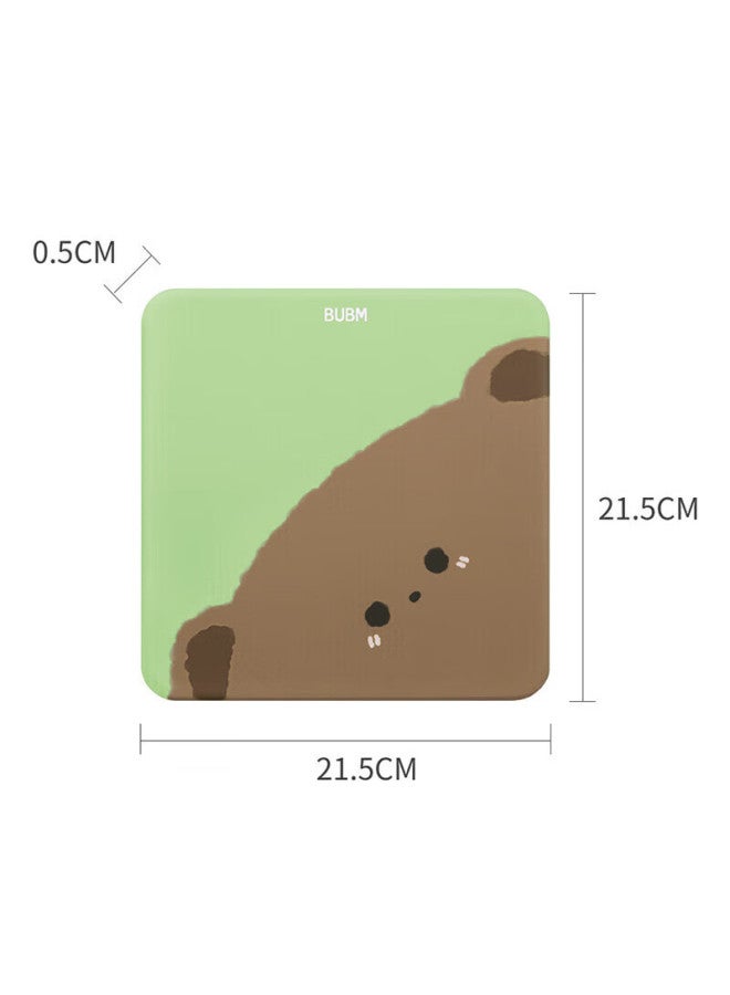 Bubm Cartoon Cute Mouse Pad, Office Desk Mat, Non-slip Durable Laptop Portable Mouse Pad, Small Size, Ktsbd-b4, Bear - Image 3