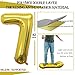 GOER Number 70 Balloons for 70th Birthday Party Decorations42 Inch Jumbo Foil Helium Balloons for 70th Anniversary Gold - Image 4