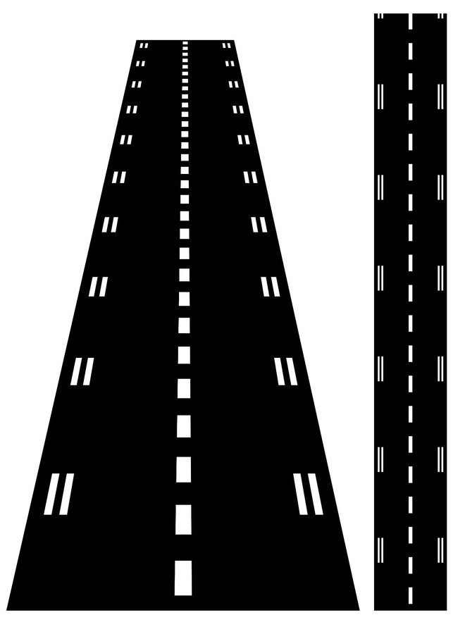 Remagr Racetrack Floor Running Black Racer Party Decoration Mat Road Table Runner Long Racetrack Tablecloth Drag for Party (Simple,65 ft X 2 ft) - Image 1