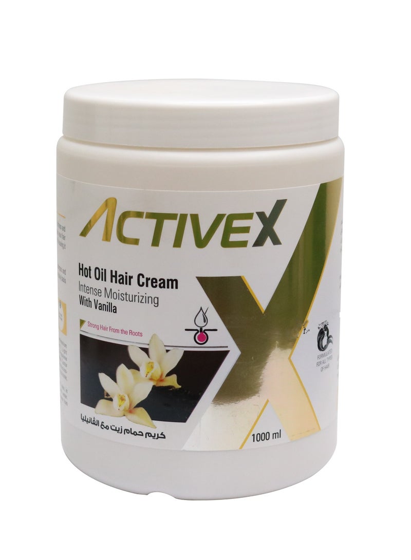 ActiveX Hot Oil Hair Cream 1000 Ml - Vanilla | Nourishing and Softening