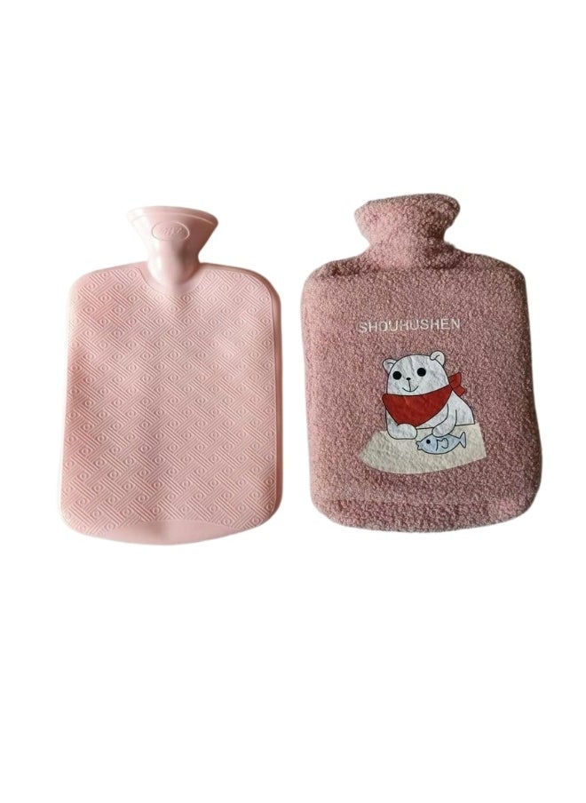 Lifenpure Lifenpure Hot Water Bottle With Fleece Cover For Cramps Pain Relief  - Image 2