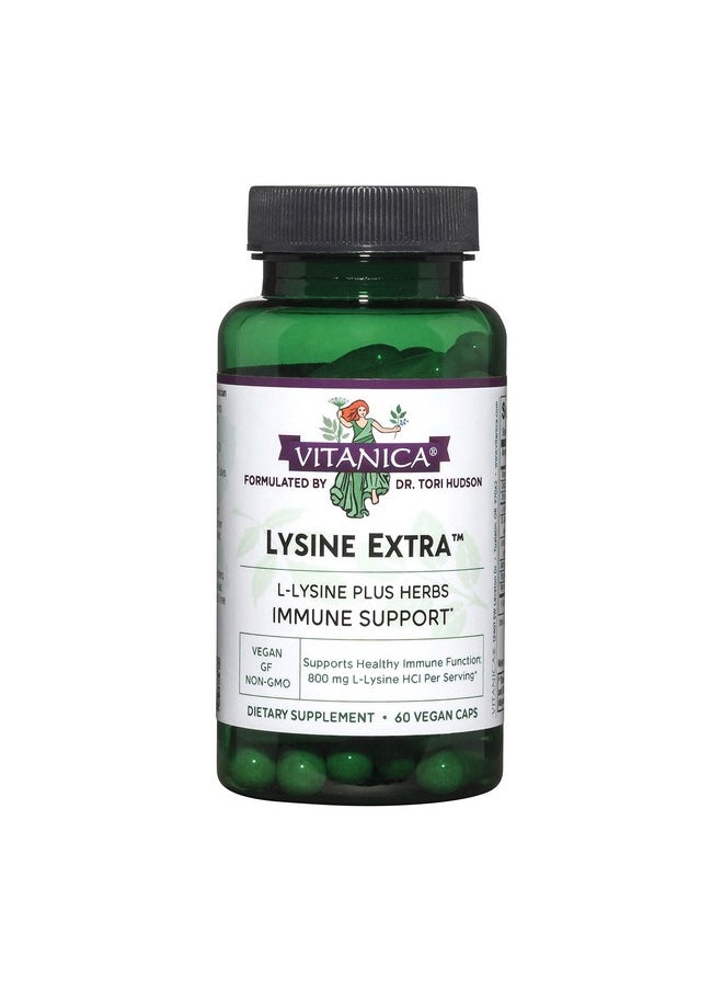 Vitanica Lysine Extra Immune System Support Vegan 60 Count  - Image 1