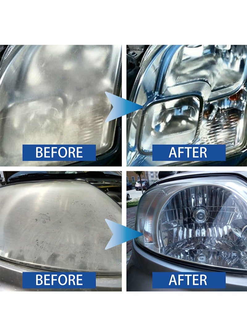 RAYHONG Car Headlight Repair Fluid Kit,Cleaner and Restorer-Quick Headlight Clear Coat, Extreme UV Protection Prevents Lens Yellowing  - Image 3