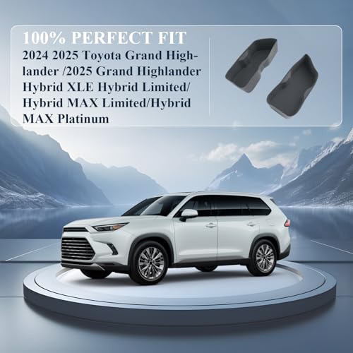 BIBIBO 2Pack for 2025 Grand Highlander Silicon Door Side Storage Box 2024-2026 Toyota Grand Highlander/2025 Grand Highlander Hybrid Rear Door Handle Insert Organizer 2025 Grand Highlander Accessories - Image 5