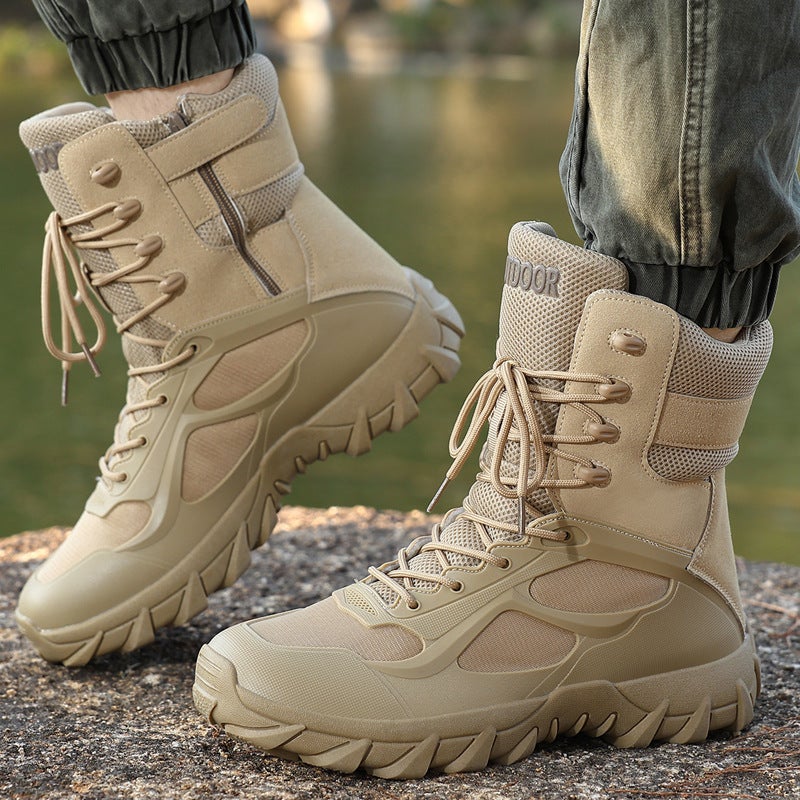 Large Size Boots for Men, Outdoor High-Top Field Boots, Ultra-Light Desert Boots, Outdoor Hiking and Mountaineering Boots, Manufacturer Supply - Image 4