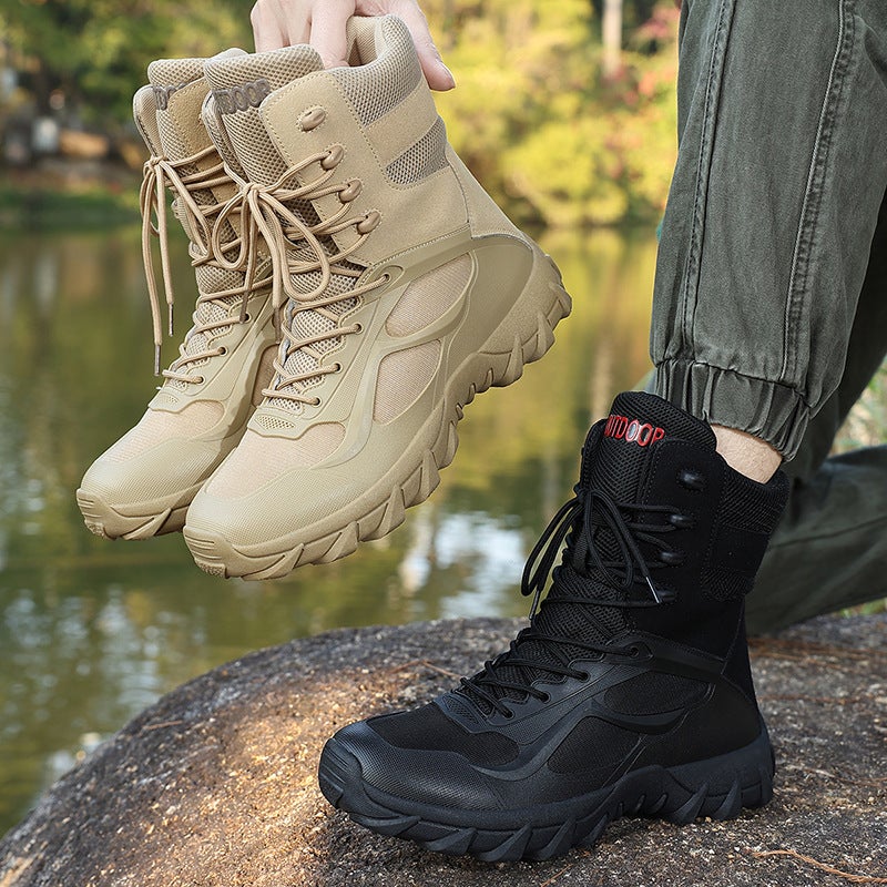 Large Size Boots for Men, Outdoor High-Top Field Boots, Ultra-Light Desert Boots, Outdoor Hiking and Mountaineering Boots, Manufacturer Supply - Image 2