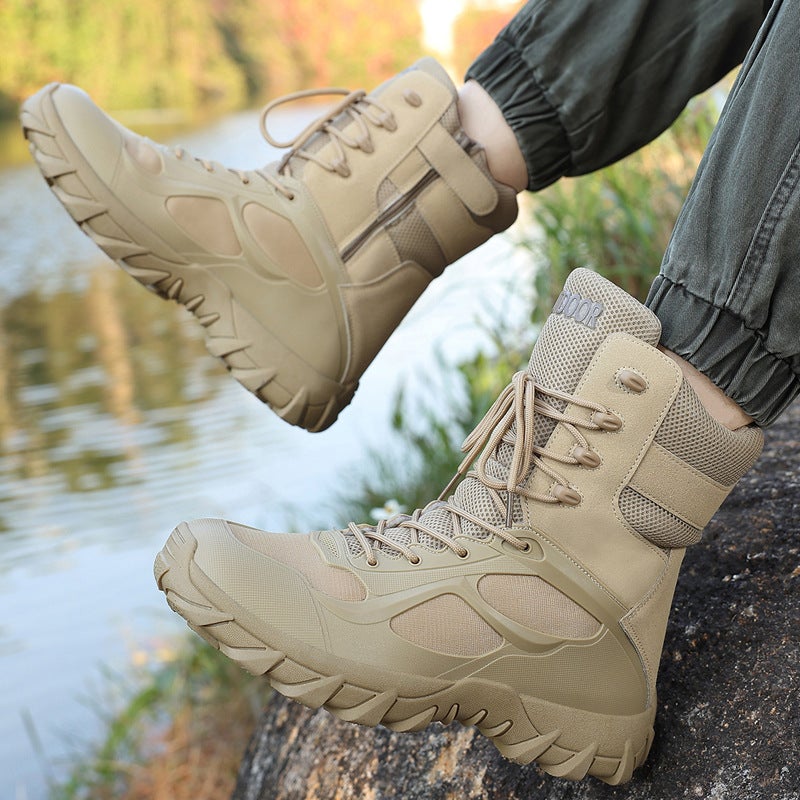 Large Size Boots for Men, Outdoor High-Top Field Boots, Ultra-Light Desert Boots, Outdoor Hiking and Mountaineering Boots, Manufacturer Supply - Image 5