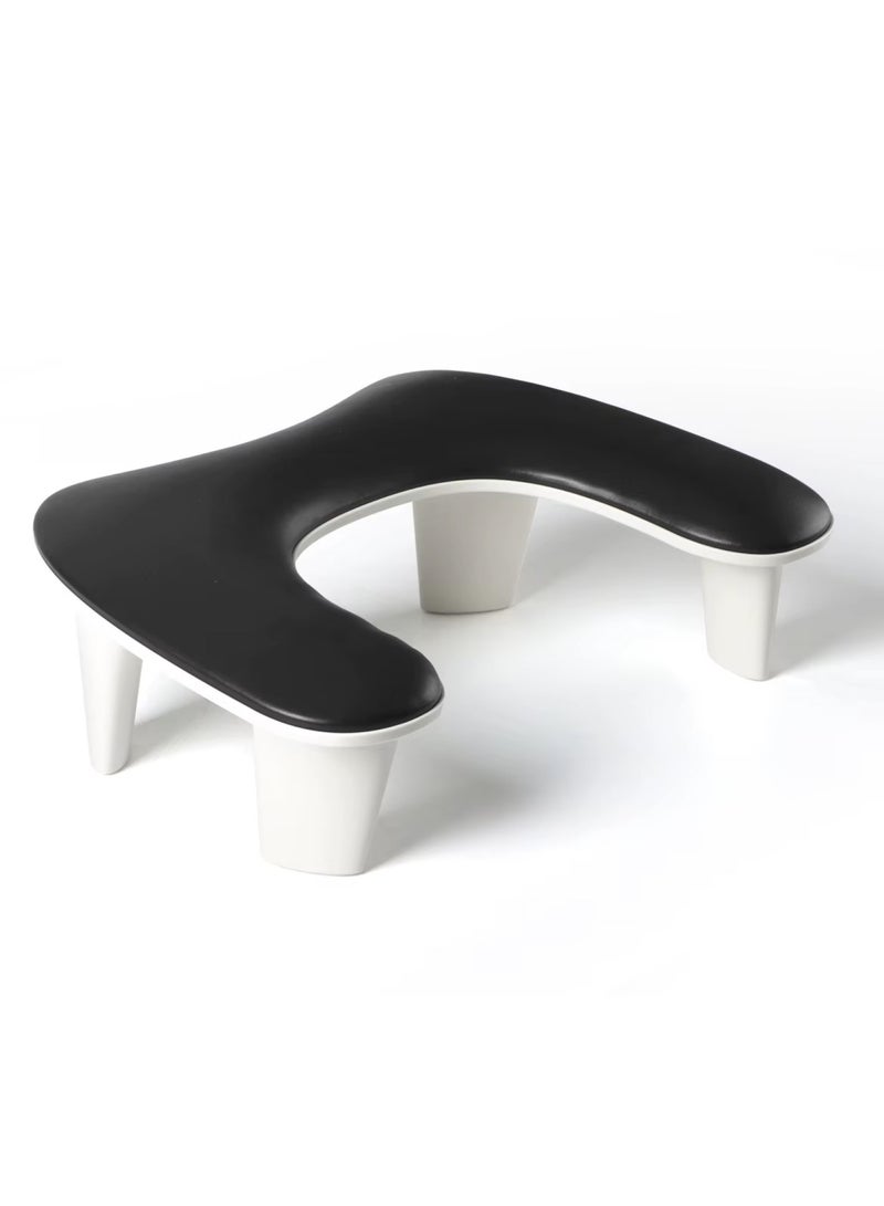 brunson مسند ذراع الأظافر لتقنية الأظافر على شكل U - أسود مسند ذراع الأظافر مريح لمانيكير الأظافر وسادة دعم اليد، مسند ذراع الأظافر من جلد PU لفن الأظافر الأكريليكي، تركيب سريع - Image 1