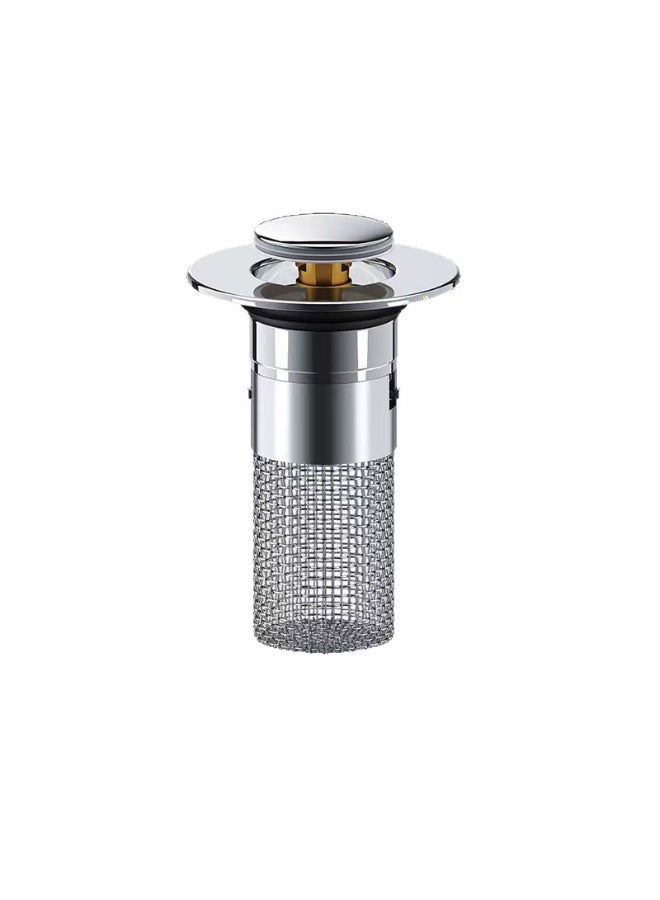 Floor Drain Strainer with 2 Free Solid Brass Anti Odor Core, Anti Clog Drain Filter for Bathroom  Kitchen - Image 1