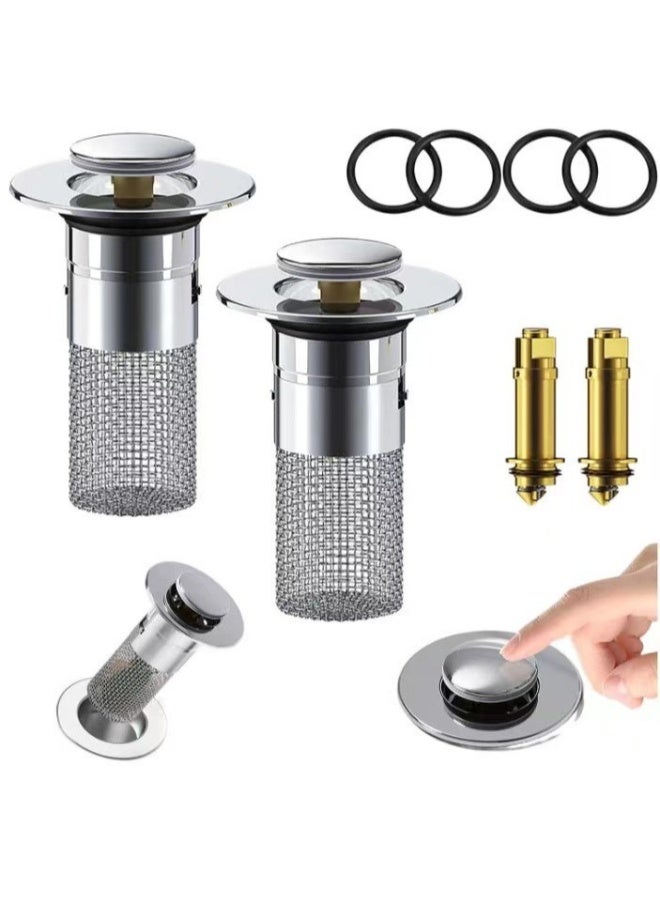 Floor Drain Strainer with 2 Free Solid Brass Anti Odor Core, Anti Clog Drain Filter for Bathroom  Kitchen - Image 3