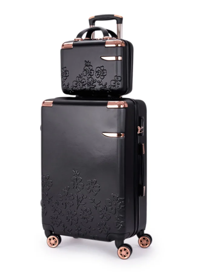 ليمرا طقم شنط سفر مكون من 6 حقائب أمتعة لون أسود بمقاس 32"/28"/24"/20"/15"/12 انش