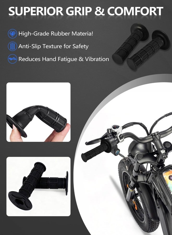 BAOUFF Number Plate & Grip Set for Ebike,Front Bike Plate+7/8" Handlebar Glue for E Bike Ridstar Q20/Super 73 S1 S2 RX ZX/Macfox X1S X1 X2/ TST R002S R002-Black - Image 5