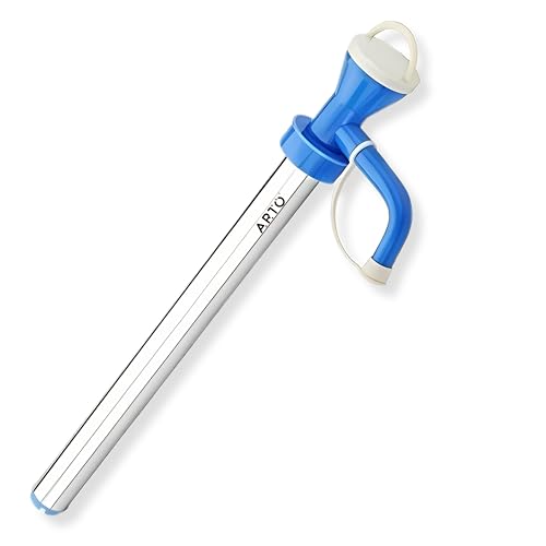 Arto Manual Hand Pump for Oil, Fuel and Other fluids for Kitchen, Garage, Useful for 15 litres Tin Cans, Bottle Fuel Transfer, Oil Dispenser Pump (Stainless Steel) - Image 1