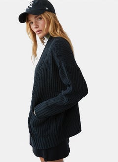American Eagle كارديجان AE مفتوح من قماش الشنيل  - Image 1