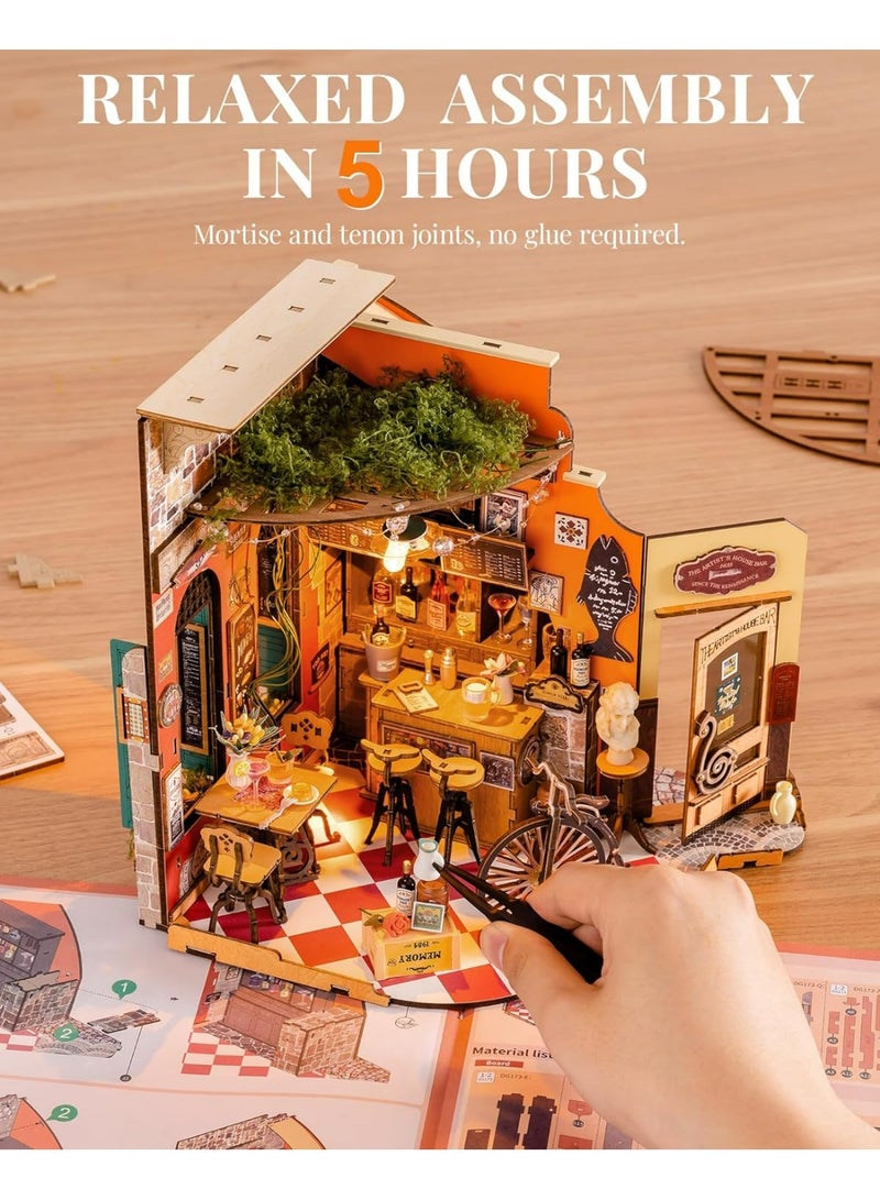 ROBOTIME Rolife Cheers Bar & Dining DIY Miniature House DG173 - Image 3