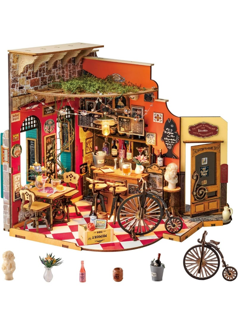 ROBOTIME Rolife Cheers Bar & Dining DIY Miniature House DG173 - Image 1