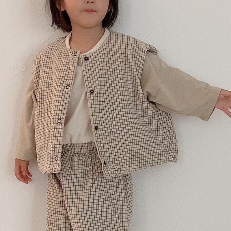 Kids Reversible Sleeveless Jacket Brown  - Image 5