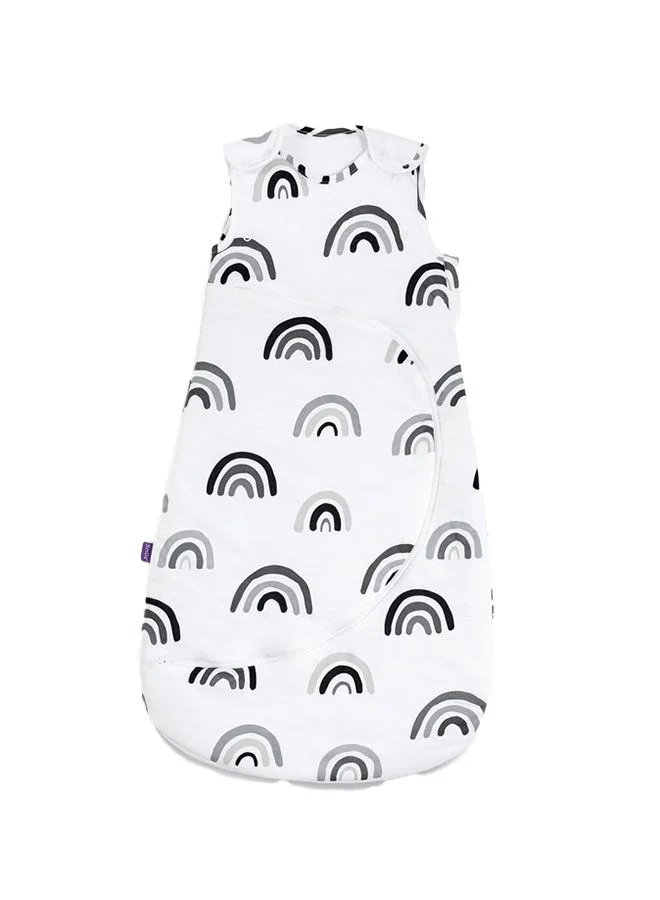 سنوز Pouch Sleeping Bag For Infant And Baby 1.0 Tog Clever Nappy Change Zip 100% Cotton For Temperatures If 21 - 23 Celsius Suitable From 0 To 6 Months Maximum Baby Length 68 Cm - Mono Rainbow
