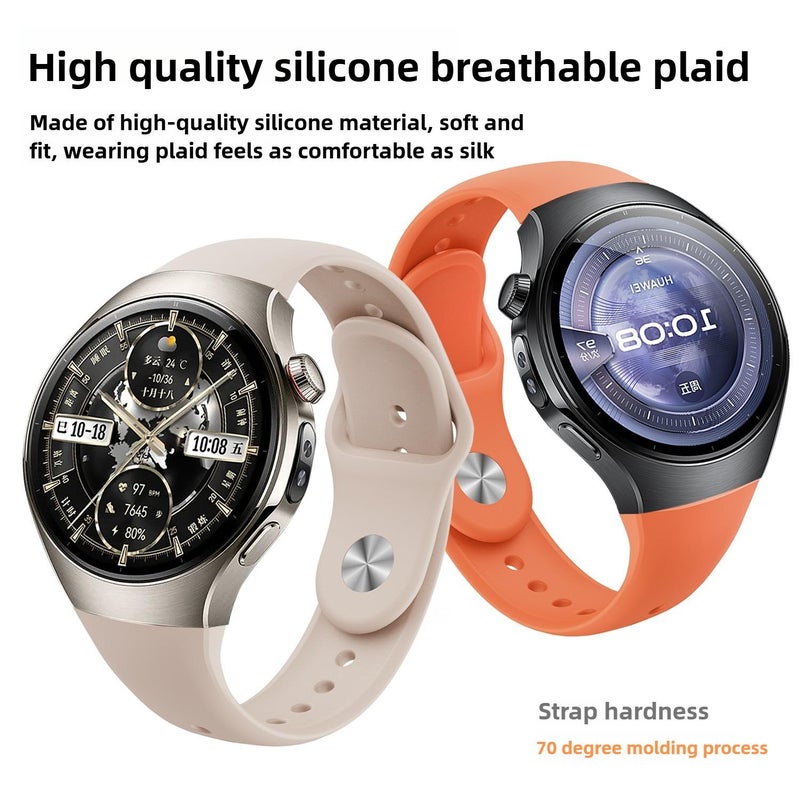 For Huawei Watch 5 46Mm Reverse Buckle Silicone Watch Band(Black) - Image 5