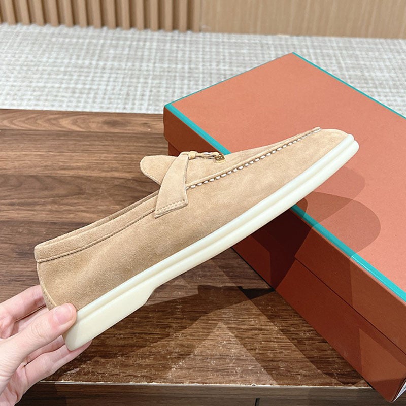 New British Style Soft-Soled Comfortable Loafers Single-Layer Shoes Slip-On Flat Tassel Women'S Shoes Leather Shoes For Men - Image 5