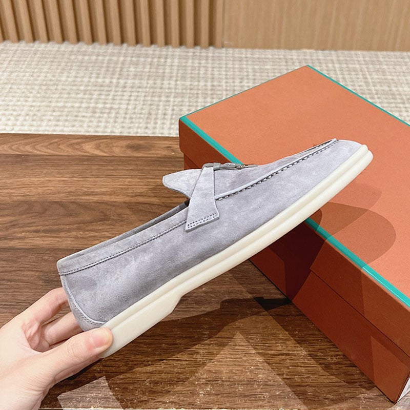 New British Style Soft-Soled Comfortable Loafers Single-Layer Shoes Slip-On Flat Tassel Women'S Shoes Leather Shoes For Men - Image 4