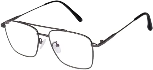 SAINTIMO VALTINA Computer glassBlueray Block Uv Protected Computer Glasses Frame for Men and Women (Unisex) - Medium Size (Gun) - Image 1