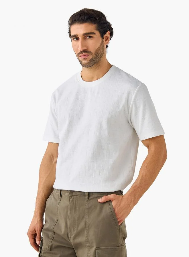 Iconic Iconic Relaxed Fit Textured T-shirt