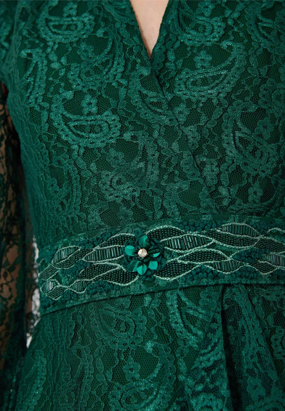 Amri Lace Emerald Dress