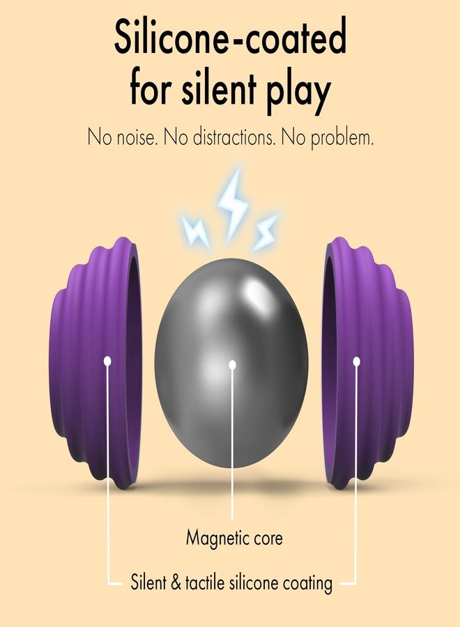 ONO Signets - Silicone Magnetic Balls with Textured Dimples, Bumps, and Waves | Fun to Play with Fidget Toy for Adults | Help Relieve Stress, Anxiety, Tension (Lavender, Set of 8) - Image 5
