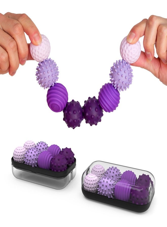 ONO Signets - Silicone Magnetic Balls with Textured Dimples, Bumps, and Waves | Fun to Play with Fidget Toy for Adults | Help Relieve Stress, Anxiety, Tension (Lavender, Set of 8) - Image 1