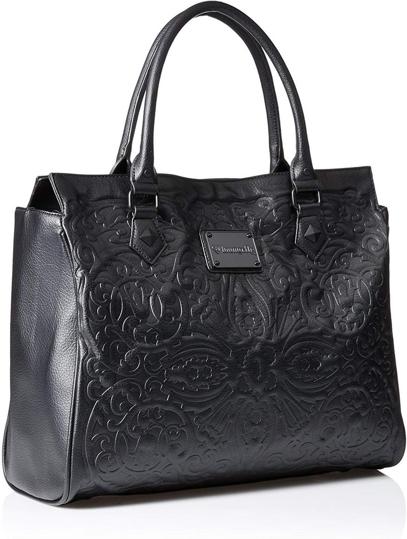 Loungefly Loungefly Lattice Skull Tote Shoulder Bag Black One Size  - Image 2