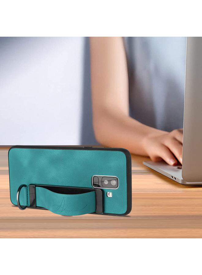 S-TOP Case For Samsung Galaxy A6 Wristband Holder Leather Back Phone Case - Image 4