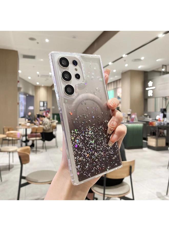 اس-توب جراب لهاتف Samsung Galaxy S23 Ultra 5G MagSafe Glitter Hybrid Clear TPU - Image 1