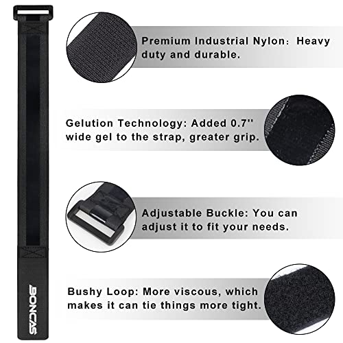Boncas Bike Rack Strap Bike Wheel Stabilizer Straps,Stonger Grip with Gel,Adjustable - Image 2