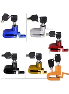 Generic Safety Lock And Anti-Theft Protection, Stainless Steel Small Disc Lock For Motorcycles, Scooters, Swivel Wheel Brake Lock And Others-Silver Color Angle  - Image 4