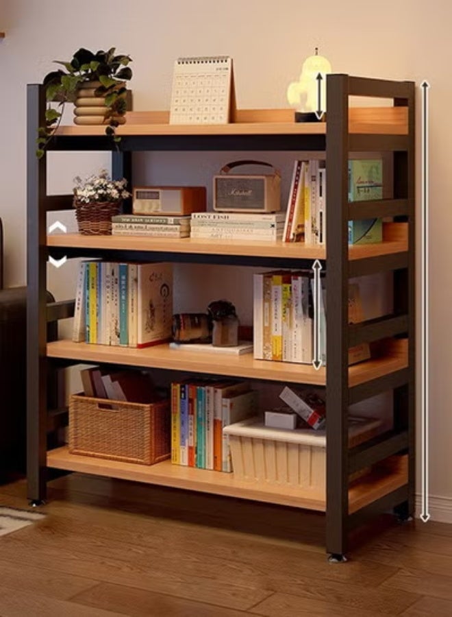 زي سي إم - هابي رف كتب عصري متعدد الوظائف مكون من 4 طبقات بتصميم مثبت على الحائط وواقف على الأرض 80 سم - Image 1