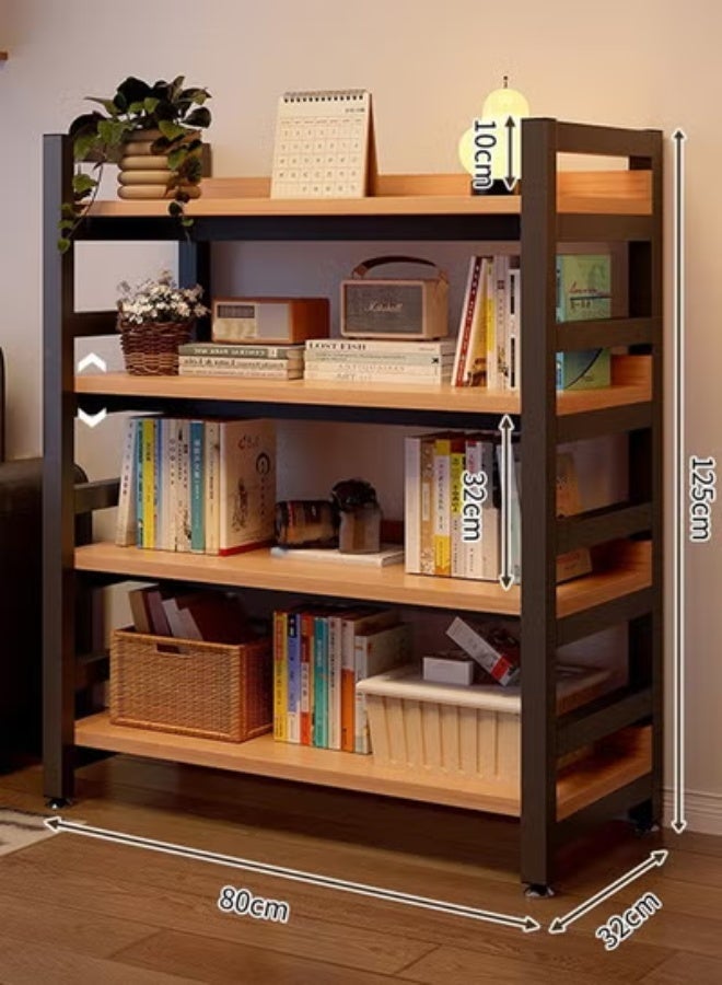 زي سي إم - هابي رف كتب عصري متعدد الوظائف مكون من 4 طبقات بتصميم مثبت على الحائط وواقف على الأرض 80 سم - Image 2