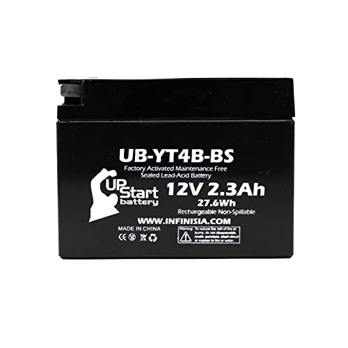 UpStart Battery YT4B-BS Battery Replacement (2.3Ah, 12v, Sealed) Factory Activated, Maintenance Free Battery Compatible with - 2015 Yamaha SR400, 2008 Suzuki DR-Z70, 2009 Suzuki DR-Z70, 2006 Yamaha TTR50E - Image 5