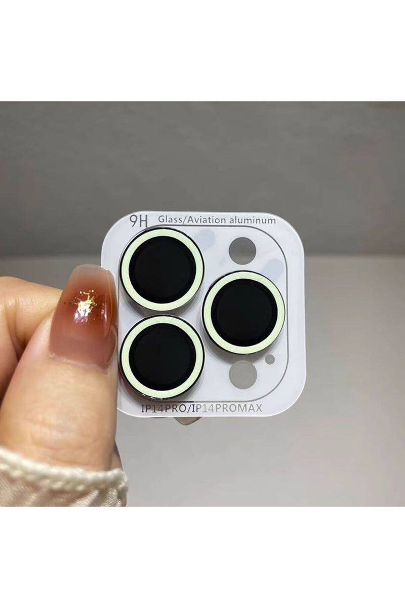16pro 16pm(3pcs White 2-3PCS For IPhone 16 15 14 Pro Max Plus 13 12Mini Luminous Camera Protector Ce
